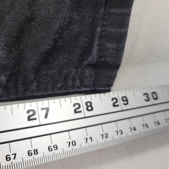 Levis 541 Jeans Mens 36x30 Black Athletic Tapered Dark Wash Mid Rise Denim - Picture 10 of 11